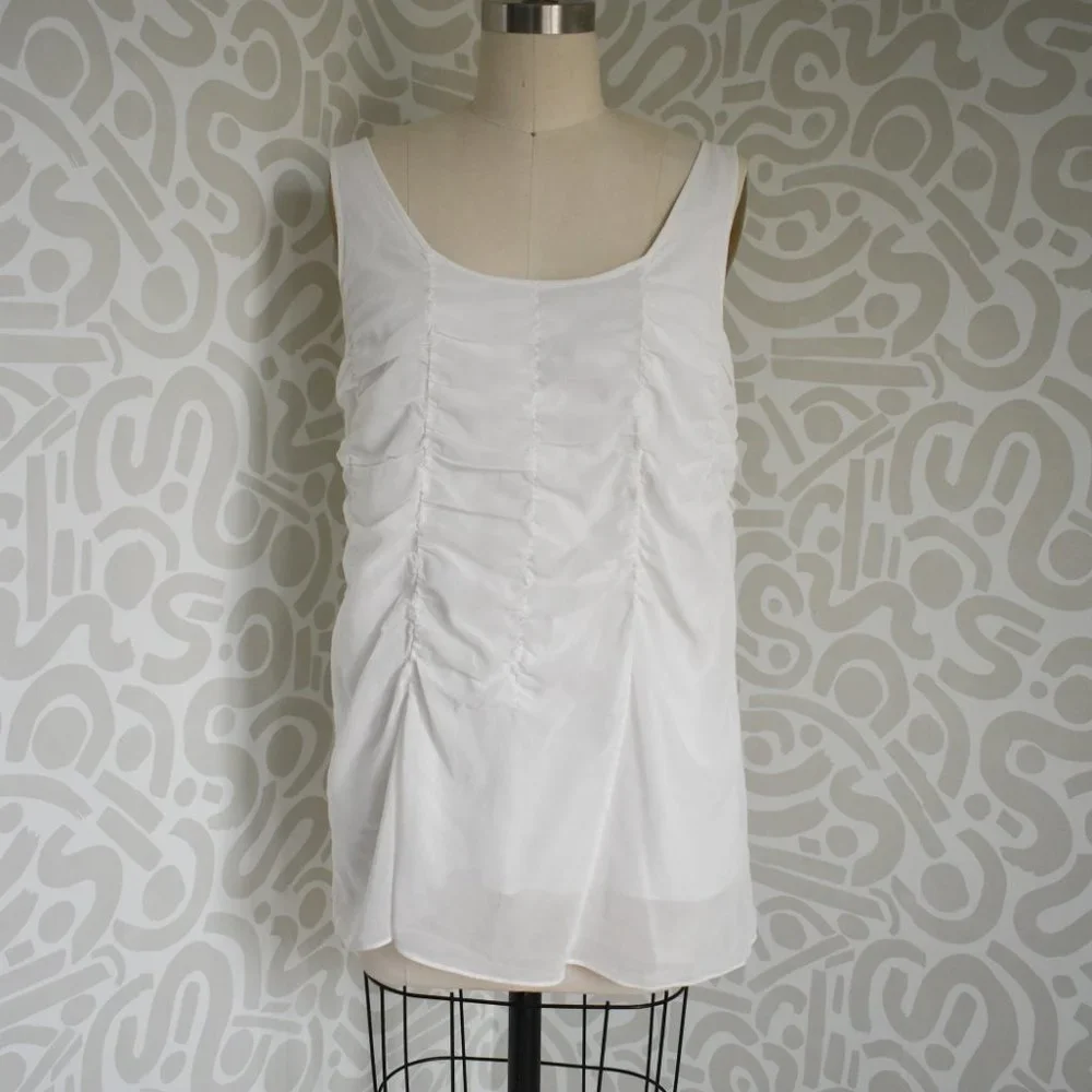COS Ruched Linen Blouse - Picture 2 of 8